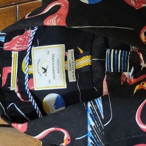 Denim & Flower, Men's XL, Flamingo Print, Button Up Shirt